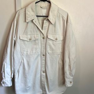 H&M cotton shirt jacket / shacket